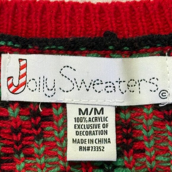 Jolly Sweaters Women's Llama Christmas Sweater Size M Sunglasses Red Collar NWOT - Picture 6 of 9